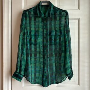EUC Equipment silk blouse. Size M